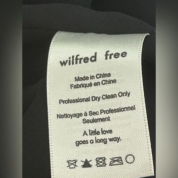 Wilfred Free Women's V-Neck Rayon Blend Slit On‎ Side Black Slip Dress Size XXS - Picture 4 of 8